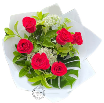 Half Dozen Rose Bouquet